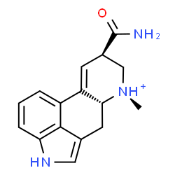 ChemSpider 2D Image | (8beta)-8-Carbamoyl-6-methyl-9,10-didehydroergolin-6-ium | C16H18N3O