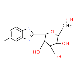 ChemSpider 2D Image | 2-(BETA-D-GLUCOPYRANOSYL)-5-METHYL-1-BENZIMIDAZOLE | C14H18N2O5