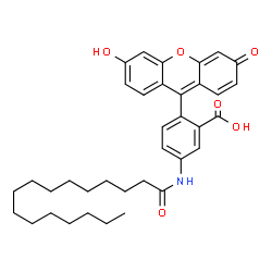 ChemSpider 2D Image | 5-(N-hexadecanoyl)aminofluorescin | C36H43NO6
