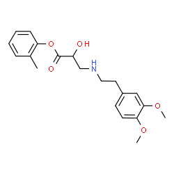 ChemSpider 2D Image | 2-Methylphenyl 3-{[2-(3,4-dimethoxyphenyl)ethyl]amino}-2-hydroxypropanoate | C20H25NO5