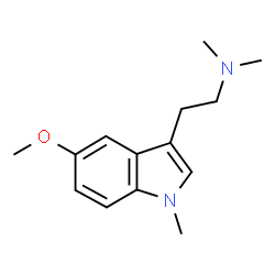 ChemSpider 2D Image | 2-(5-Methoxy-1-methyl-1H-indol-3-yl)-N,N-dimethylethanamine | C14H20N2O