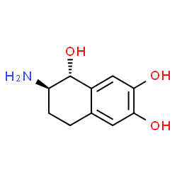 ChemSpider 2D Image | (1R,2R)-2-Amino-1,2,3,4-tetrahydro-1,6,7-naphthalenetriol | C10H13NO3