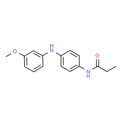 ChemSpider 2D Image | N-{4-[(3-Methoxyphenyl)amino]phenyl}propanamide | C16H18N2O2