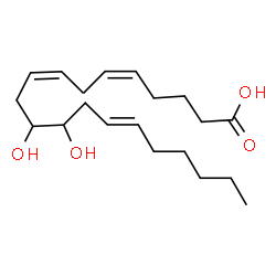 ChemSpider 2D Image | (5Z,8Z,14E)-11,12-Dihydroxy-5,8,14-icosatrienoic acid | C20H34O4