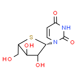 ChemSpider 2D Image | 1-[(1S)-4-Thiopentofuranosyl]-2,4(1H,3H)-pyrimidinedione | C9H12N2O5S