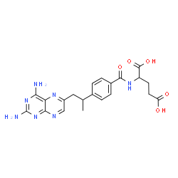 ChemSpider 2D Image | N-{4-[1-(2,4-Diamino-6-pteridinyl)-2-propanyl]benzoyl}glutamic acid | C21H23N7O5