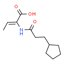 ChemSpider 2D Image | (2Z)-2-[(3-Cyclopentylpropanoyl)amino]-2-butenoic acid | C12H19NO3