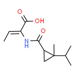 ChemSpider 2D Image | (2Z)-2-{[(2-Isopropyl-2-methylcyclopropyl)carbonyl]amino}-2-butenoic acid | C12H19NO3