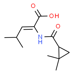 ChemSpider 2D Image | (2Z)-2-{[(2,2-Dimethylcyclopropyl)carbonyl]amino}-4-methyl-2-pentenoic acid | C12H19NO3