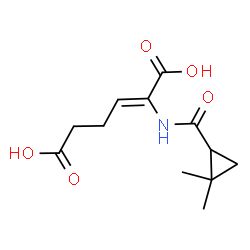 ChemSpider 2D Image | (2Z)-2-{[(2,2-Dimethylcyclopropyl)carbonyl]amino}-2-hexenedioic acid | C12H17NO5