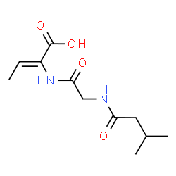 ChemSpider 2D Image | (2Z)-2-{[N-(3-Methylbutanoyl)glycyl]amino}-2-butenoic acid | C11H18N2O4