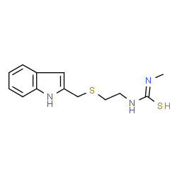 ChemSpider 2D Image | 1-{2-[(1H-Indol-2-ylmethyl)sulfanyl]ethyl}-3-methylthiourea | C13H17N3S2