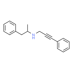 ChemSpider 2D Image | 3-Phenyl-N-(1-phenyl-2-propanyl)-2-propyn-1-amine | C18H19N