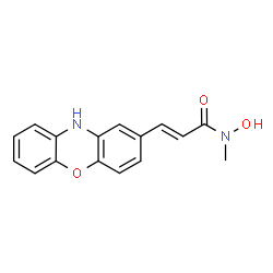 ChemSpider 2D Image | (2E)-N-Hydroxy-N-methyl-3-(10H-phenoxazin-2-yl)acrylamide | C16H14N2O3