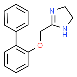 ChemSpider 2D Image | 2-[(2-Biphenylyloxy)methyl]-4,5-dihydro-1H-imidazole | C16H16N2O
