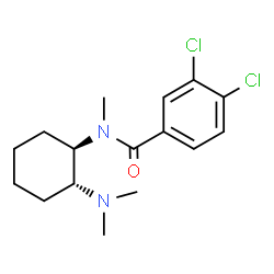 ChemSpider 2D Image | 3,4-Dichloro-N-[(1R,2R)-2-(dimethylamino)cyclohexyl]-N-methylbenzamide | C16H22Cl2N2O