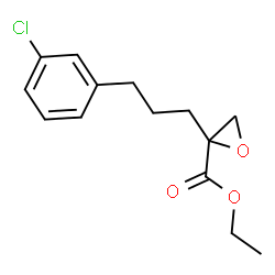 ChemSpider 2D Image | Ethyl 2-[3-(3-chlorophenyl)propyl]-2-oxiranecarboxylate | C14H17ClO3