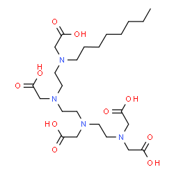 ChemSpider 2D Image | 3,6,9-Tris(carboxymethyl)-12-octyl-3,6,9,12-tetraazatetradecane-1,14-dioic acid | C24H44N4O10