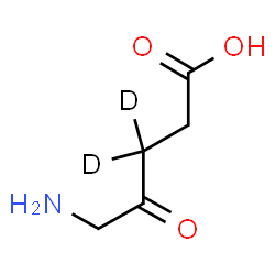 ChemSpider 2D Image | 5-Amino-4-oxo(3,3-~2~H_2_)pentanoic acid | C5H7D2NO3