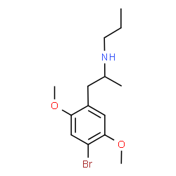 ChemSpider 2D Image | N-[1-(4-Bromo-2,5-dimethoxyphenyl)-2-propanyl]-1-propanamine | C14H22BrNO2