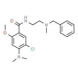 ChemSpider 2D Image | N-{2-[Benzyl(methyl)amino]ethyl}-5-chloro-4-(dimethylamino)-2-methoxybenzamide | C20H26ClN3O2