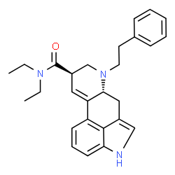 ChemSpider 2D Image | (8beta)-N,N-Diethyl-6-(2-phenylethyl)-9,10-didehydroergoline-8-carboxamide | C27H31N3O