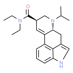 ChemSpider 2D Image | (8beta)-N,N-Diethyl-6-isopropyl-9,10-didehydroergoline-8-carboxamide | C22H29N3O