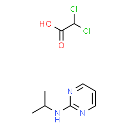 ChemSpider 2D Image | Dichloroacetic acid - N-isopropyl-2-pyrimidinamine (1:1) | C9H13Cl2N3O2