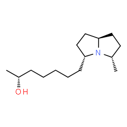 ChemSpider 2D Image | (2R)-7-[(3R,5S,7aR)-5-Methylhexahydro-1H-pyrrolizin-3-yl]-2-heptanol | C15H29NO