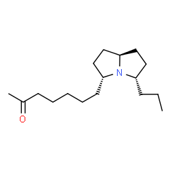 ChemSpider 2D Image | 7-[(3R,5S,7aR)-5-Propylhexahydro-1H-pyrrolizin-3-yl]-2-heptanone | C17H31NO