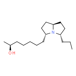ChemSpider 2D Image | (2S)-7-[(3R,5S,7aR)-5-Propylhexahydro-1H-pyrrolizin-3-yl]-2-heptanol | C17H33NO