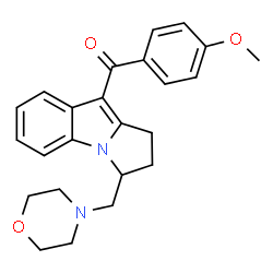 ChemSpider 2D Image | (4-Methoxyphenyl)[3-(4-morpholinylmethyl)-2,3-dihydro-1H-pyrrolo[1,2-a]indol-9-yl]methanone | C24H26N2O3