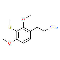 ChemSpider 2D Image | 2-[2,4-Dimethoxy-3-(methylsulfanyl)phenyl]ethanamine | C11H17NO2S