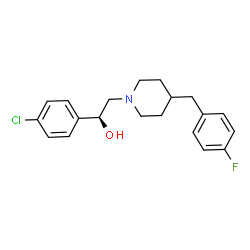 ChemSpider 2D Image | (1S)-1-(4-Chlorophenyl)-2-[4-(4-fluorobenzyl)-1-piperidinyl]ethanol | C20H23ClFNO