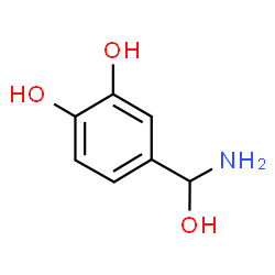 ChemSpider 2D Image | 4-[Amino(hydroxy)methyl]-1,2-benzenediol | C7H9NO3
