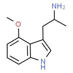 ChemSpider 2D Image | 1-(4-Methoxy-1H-indol-3-yl)-2-propanamine | C12H16N2O