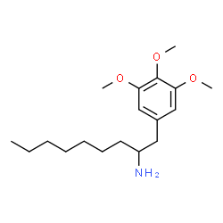 ChemSpider 2D Image | 1-(3,4,5-Trimethoxyphenyl)-2-nonanamine | C18H31NO3