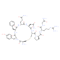 ChemSpider 2D Image | 1-{[(4R,7S,10R,13S,16R,19S)-19-Amino-7-(2-amino-2-oxoethyl)-10-(3-amino-3-oxopropyl)-13-benzyl-16-(4-hydroxybenzyl)-6,9,12,15,18-pentaoxo-1,2-dithia-5,8,11,14,17-pentaazacycloicosan-4-yl]carbonyl}-D-p
rolyl-L-arginylglycinamide | C46H65N15O12S2