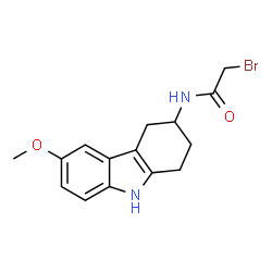 ChemSpider 2D Image | 2-Bromo-N-(6-methoxy-2,3,4,9-tetrahydro-1H-carbazol-3-yl)acetamide | C15H17BrN2O2