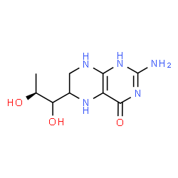 ChemSpider 2D Image | 2-Amino-6-[(2S)-1,2-dihydroxypropyl]-5,6,7,8-tetrahydro-4(1H)-pteridinone | C9H15N5O3