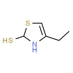 ChemSpider 2D Image | 4-Ethyl-2,3-dihydro-1,3-thiazole-2-thiol | C5H9NS2