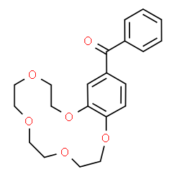 ChemSpider 2D Image | 2,3,5,6,8,9,11,12-Octahydro-1,4,7,10,13-benzopentaoxacyclopentadecin-15-yl(phenyl)methanone | C21H24O6