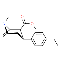 ChemSpider 2D Image | Methyl (3S,5S)-3-(4-ethylphenyl)-8-methyl-8-azabicyclo[3.2.1]octane-2-carboxylate | C18H25NO2