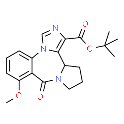 ChemSpider 2D Image | 2-Methyl-2-propanyl 8-methoxy-9-oxo-11,12,13,13a-tetrahydro-9H-imidazo[1,5-a]pyrrolo[2,1-c][1,4]benzodiazepine-1-carboxylate | C20H23N3O4