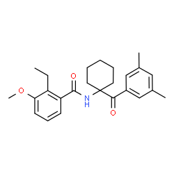 ChemSpider 2D Image | N-[1-(3,5-Dimethylbenzoyl)cyclohexyl]-2-ethyl-3-methoxybenzamide | C25H31NO3