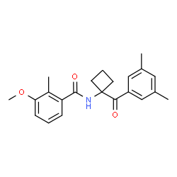 ChemSpider 2D Image | N-[1-(3,5-Dimethylbenzoyl)cyclobutyl]-3-methoxy-2-methylbenzamide | C22H25NO3