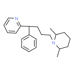 ChemSpider 2D Image | 2-[4-(2,6-Dimethyl-1-piperidinyl)-1-phenylbutyl]pyridine | C22H30N2