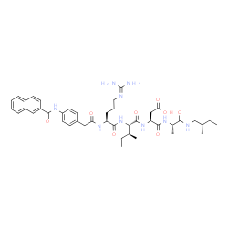ChemSpider 2D Image | N~2~-{[4-(2-Naphthoylamino)phenyl]acetyl}-L-arginyl-L-isoleucyl-L-alpha-aspartyl-N-[(2S)-2-methylbutyl]-L-alaninamide | C43H59N9O8