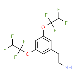 ChemSpider 2D Image | 2-[3,5-Bis(1,1,2,2-tetrafluoroethoxy)phenyl]ethanamine | C12H11F8NO2