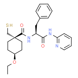 ChemSpider 2D Image | Nalpha-{[trans-4-Ethoxy-1-(sulfanylmethyl)cyclohexyl]carbonyl}-N-2-pyridinyl-L-phenylalaninamide | C24H31N3O3S